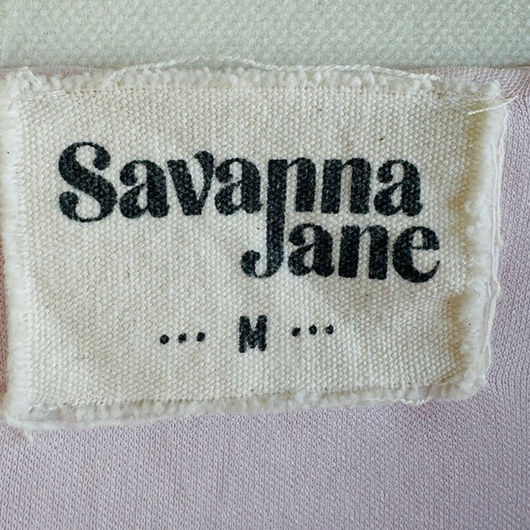 Savanna Jane Embroidered Floral Babydoll Dress Mini Medium Pink Summer Casual - Picture 3 of 8